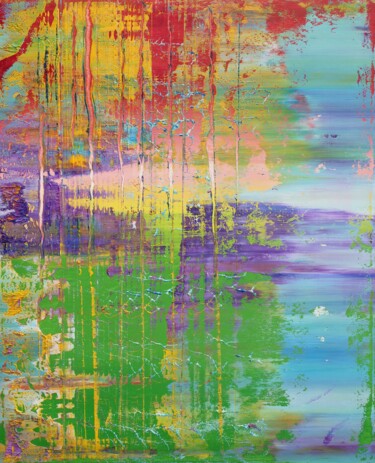 Картина под названием "Abstract painting 3…" - Shamanov Vadim, Подлинное произведение искусства, Масло Установлен на Деревян…