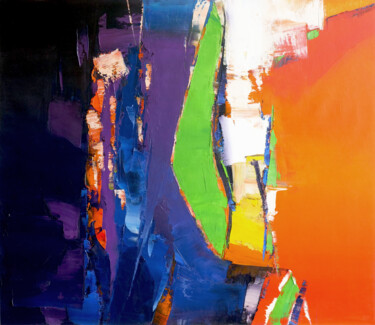 Картина под названием "Abstract Painting 3…" - Shamanov Vadim, Подлинное произведение искусства, Масло Установлен на Деревян…