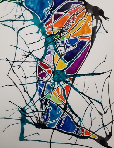 Peinture intitulée "Tornado" par Shamayra Smail, Œuvre d'art originale, Aquarelle