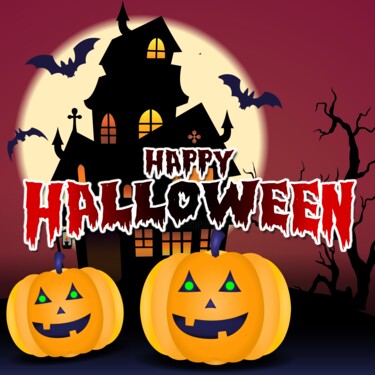 Digital Arts titled "Happy Halloween" by Shamim Shaikh, Original Artwork, 2D Digital Work