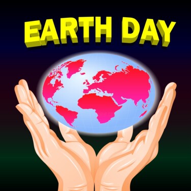 Digital Arts titled "Earth Day - Hands h…" by Shamim Shaikh, Original Artwork, 2D Digital Work