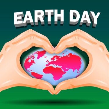 Arte digital titulada "Hands holding Earth…" por Shamim Shaikh, Obra de arte original, Trabajo Digital 2D