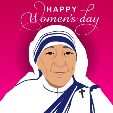 Digital Arts titled "Mother Teresa - Alb…" by Shamim Shaikh, Original Artwork, 2D Digital Work