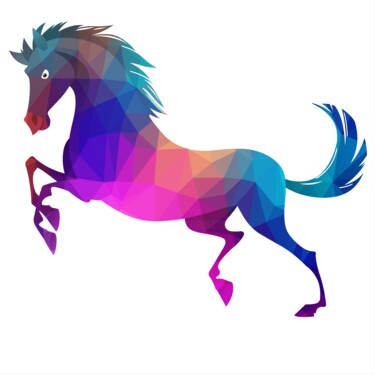 Цифровое искусство под названием "Horse running in th…" - Shamim Shaikh, Подлинное произведение искусства, Цифровой коллаж