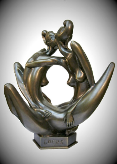 Sculpture intitulée ""Lotus"" par Shanaro, Œuvre d'art originale