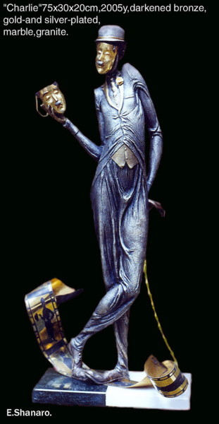 Скульптура под названием "Сharli" - Shanaro, Подлинное произведение искусства, Металлы