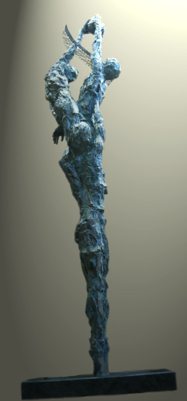 Скульптура под названием "volleyball" - Shanaro, Подлинное произведение искусства, Металлы