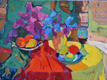 Pintura intitulada "Multi-colored _ oil…" por Alexander Shandor, Obras de arte originais, Óleo