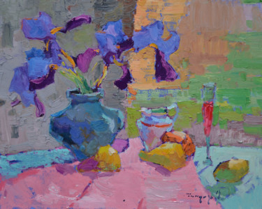 Painting titled "May flowers _ oil o…" by Alexander Shandor, Original Artwork, Oil