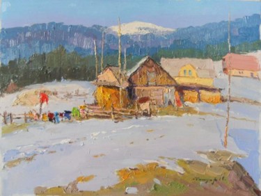 Peinture intitulée "Bukovel" par Alexander Shandor, Œuvre d'art originale, Huile