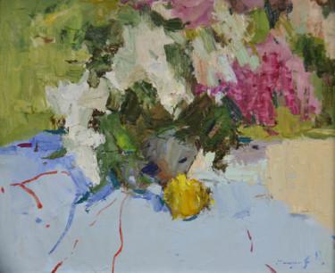 Картина под названием "Lilac of my garden" - Alexander Shandor, Подлинное произведение искусства, Масло Установлен на Деревя…
