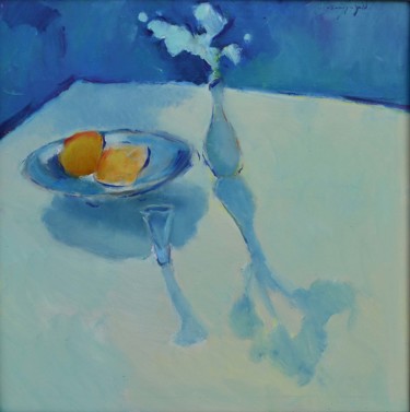 Картина под названием "Two lemons" - Alexander Shandor, Подлинное произведение искусства, Масло