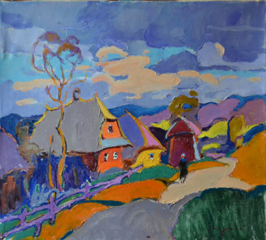 Malerei mit dem Titel "On the road with th…" von Alexander Shandor, Original-Kunstwerk, Öl