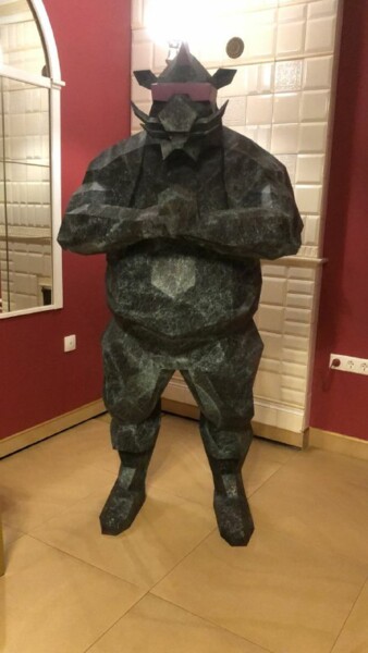 Скульптура под названием "Бибоп-герой легенда…" - Shangora, Подлинное произведение искусства, Металлы
