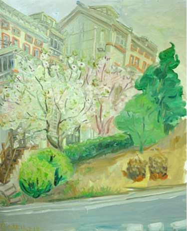 Painting titled "Spring" by Shanlin Shu, Original Artwork, Oil