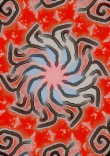 Digitale Kunst mit dem Titel "Blossoming Energy" von Shanny Ask Lasasa, Original-Kunstwerk, Digitale Malerei