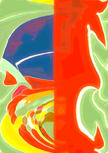 Digitale Kunst mit dem Titel "Vibrant Euphoria" von Shanny Ask Lasasa, Original-Kunstwerk, Digitale Malerei