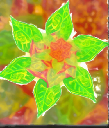 Цифровое искусство под названием "Blossoming Radiance" - Shanny Ask Lasasa, Подлинное произведение искусства, Цифровая живоп…