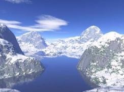 Arts numériques intitulée "Lac de montagne" par Shantidas, Œuvre d'art originale