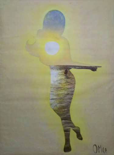 Картина под названием "№25" - Ольга Марочок, Подлинное произведение искусства, Масло Установлен на Деревянная рама для носил…