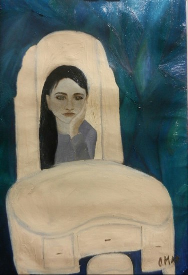 Картина под названием "#23 "лишь отражение…" - Ольга Марочок, Подлинное произведение искусства, Масло Установлен на Деревянн…