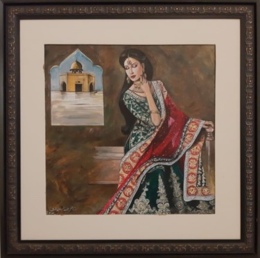 Ζωγραφική με τίτλο "Ancient Woman Detai…" από Shanzay Subzwari, Αυθεντικά έργα τέχνης, Ακρυλικό