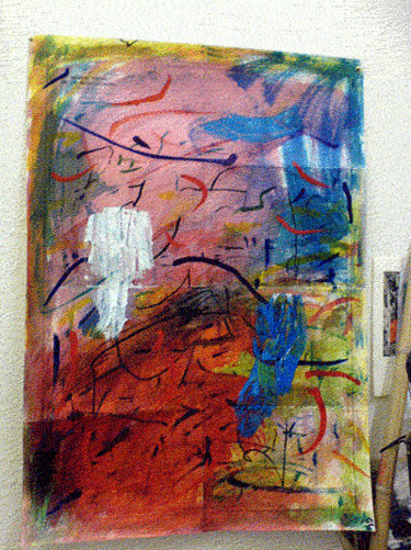 Peinture intitulée "à miro -dec 06" par Carol Shapiro, Œuvre d'art originale