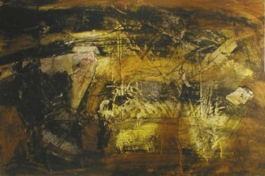 Peinture intitulée "plis et passages" par Carol Shapiro, Œuvre d'art originale