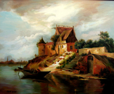 Painting titled "copi ancien tableau" by Svetlana Laurent, Original Artwork, Oil