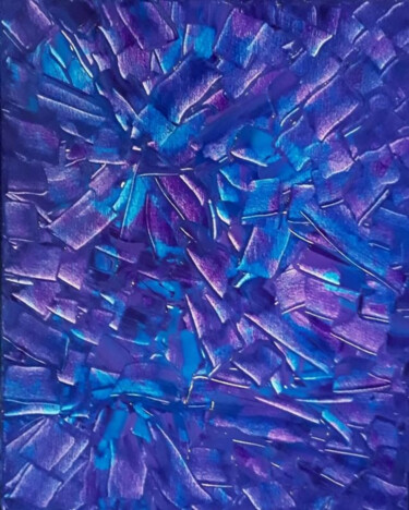 Painting titled "Purple" by Shar'S Art, Original Artwork, Acrylic Mounted on Wood Stretcher frame