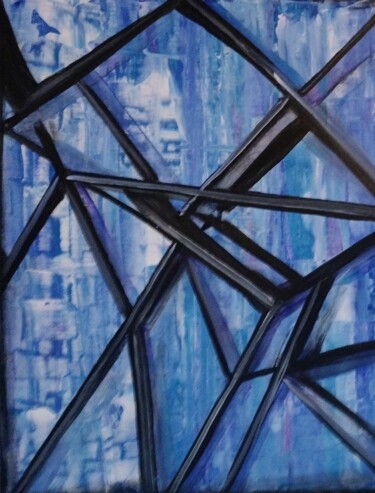 Pintura titulada "Windows geometric m…" por Shar'S Art, Obra de arte original, Acrílico Montado en Bastidor de camilla de ma…