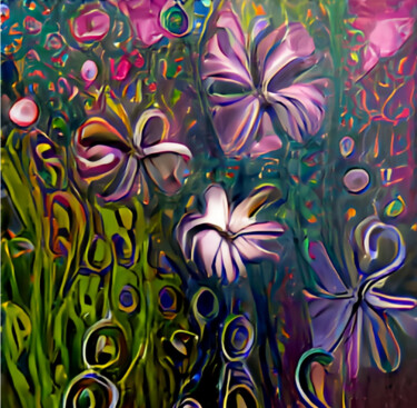 Digitale Kunst mit dem Titel "Floral" von Shar'S Art, Original-Kunstwerk, Digitale Malerei