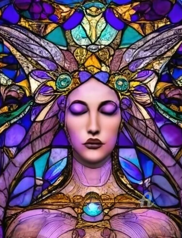 Digital Arts titled "Spiritual Woman" by Shar'S Art, Original Artwork, AI generated image