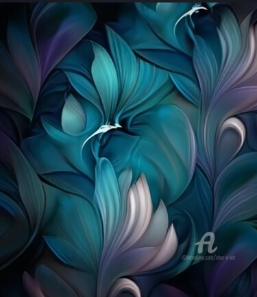 Digitale Kunst mit dem Titel "Tea-l Leaves" von Shar'S Art, Original-Kunstwerk, KI-generiertes Bild