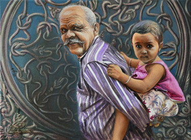 Картина под названием ""Маленькая Богиня в…" - Сергей Шарай, Подлинное произведение искусства, Масло