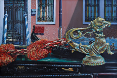 Pintura titulada ""Венеция. Нота Соль"" por Sergei Sharai, Obra de arte original, Oleo Montado en Bastidor de camilla de mad…