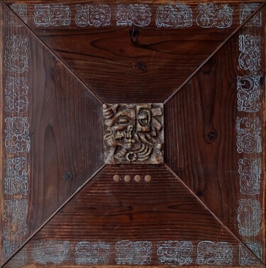 Peinture intitulée ""Майяйскiя святы" 4" par Sergei Sharai, Œuvre d'art originale, Bois Monté sur Métal