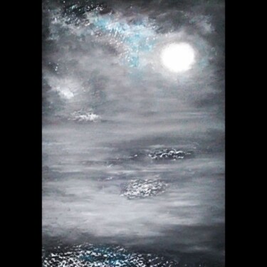 Malarstwo zatytułowany „Full moon” autorstwa Sharat Pandit, Oryginalna praca, Pastel