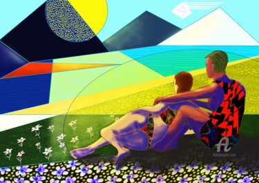 Arte digitale intitolato "Two is best" da Svein Ove Hareide, Opera d'arte originale, Pittura digitale