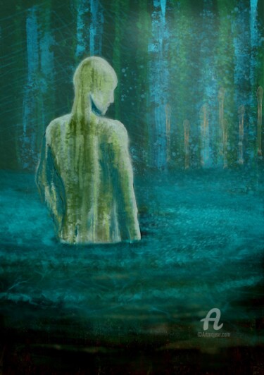 Arts numériques intitulée "The mystic man" par Svein Ove Hareide, Œuvre d'art originale, Peinture numérique