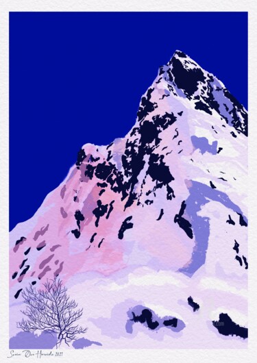 Digital Arts titled "Norwegian mountains" by Svein Ove Hareide, Original Artwork, Digital Painting