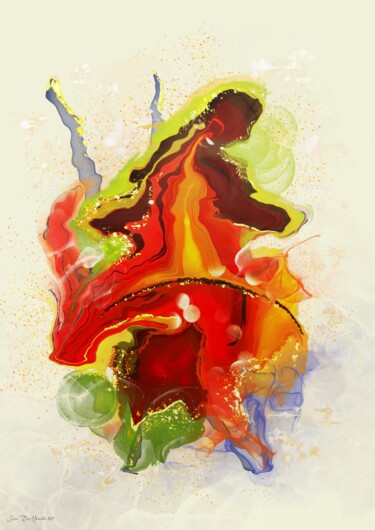 Digital Arts titled "The Indian Dancer" by Svein Ove Hareide, Original Artwork, Digital Painting