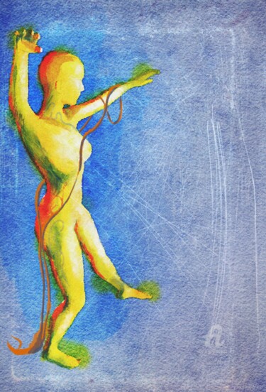 Digitale Kunst getiteld "The single dancer" door Svein Ove Hareide, Origineel Kunstwerk, Digitaal Schilderwerk