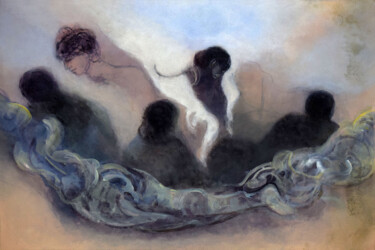 Malerei mit dem Titel "Pure Bath" von Sharif-Al-Masudur Rahman, Original-Kunstwerk, Acryl