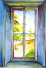 Painting titled "window" by Amit Sharma, Original Artwork