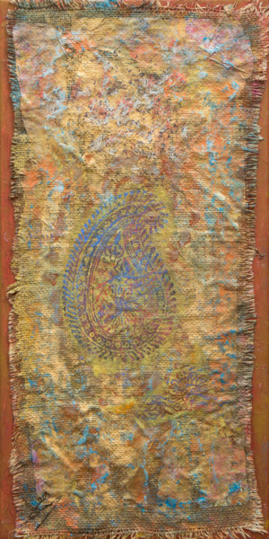Peinture intitulée "Colored Termeh" par Sharmane Behechti, Œuvre d'art originale, Acrylique