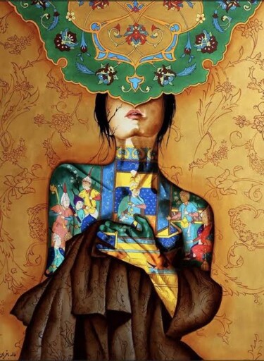Картина под названием "Aura the Ancient" - Sharmene Yousuf (Meneartiste), Подлинное произведение искусства, Масло