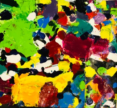 Картина под названием "Abstract Art" - Sharmene Yousuf (Meneartiste), Подлинное произведение искусства, Масло