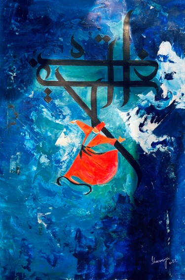 绘画 标题为“Modern Abstract Whi…” 由Sharmene Yousuf (Meneartiste), 原创艺术品, 油