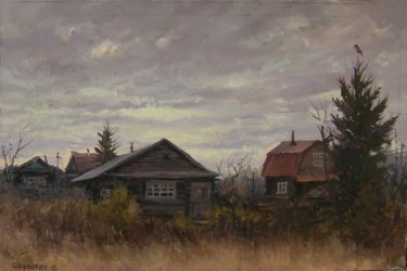 Painting titled "Дачные домики" by Gennadii Sharoikin, Original Artwork